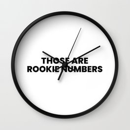 Those are rookie numbers Wall Clock