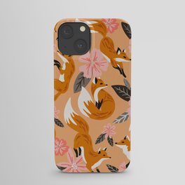 Foxes & Blooms – Melon Palette iPhone Case