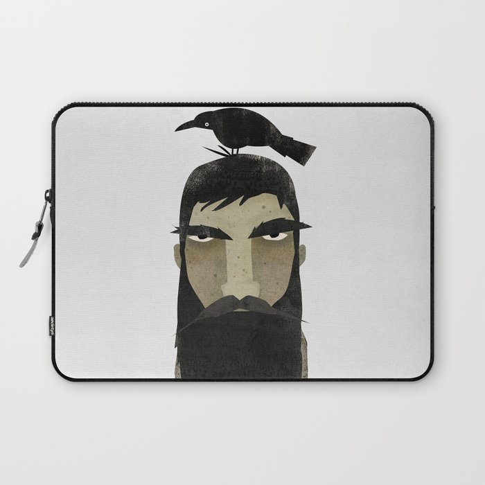 Lumberjack Beard + Crow Laptop Sleeve