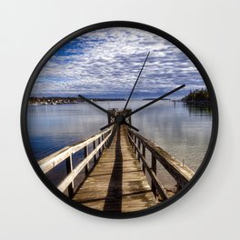 Pier on Lake Champlain - Vermont Wall Clock