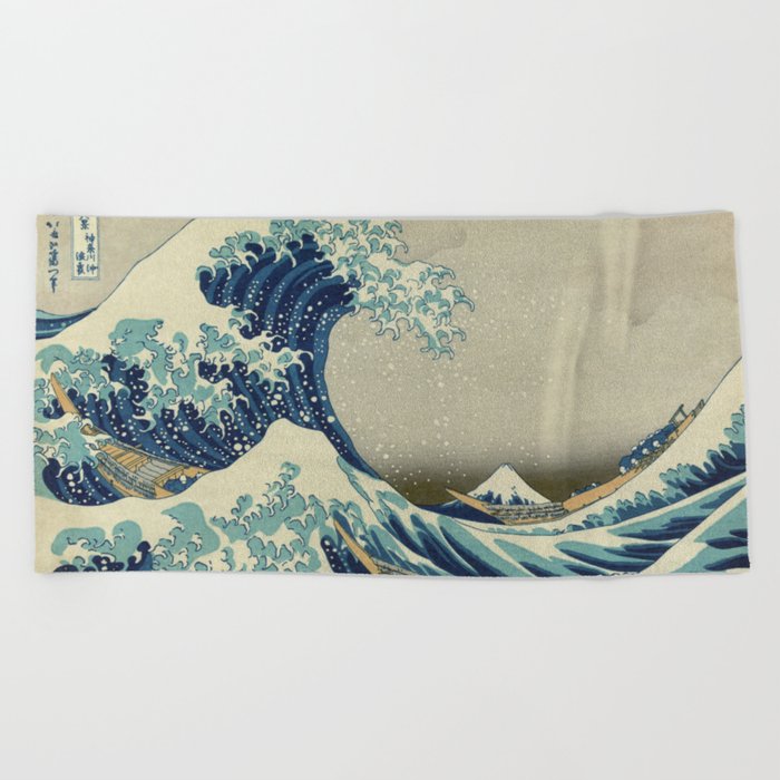 The Great Wave off Kanagawa Beach Towel