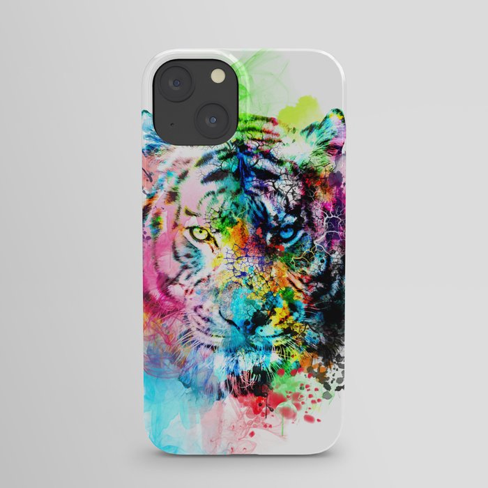 colorful tiger iPhone Case