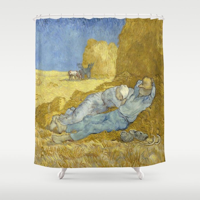 Vincent van Gogh - The siesta (after Millet) Shower Curtain