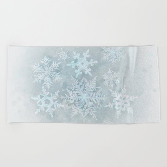 Snow is coming Beach Towel