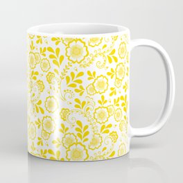 Yellow Eastern Floral Pattern Mug