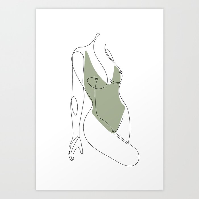 Matcha Nude Art Print