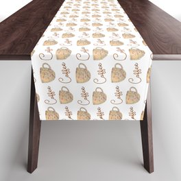 Coffee Mug Pattern Table Runner