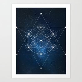 Sacred Geometry Galaxy Art Print