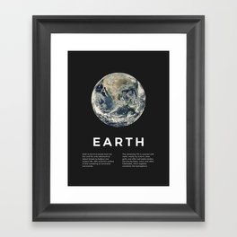 Earth - Minimal Astronomy Print Framed Art Print