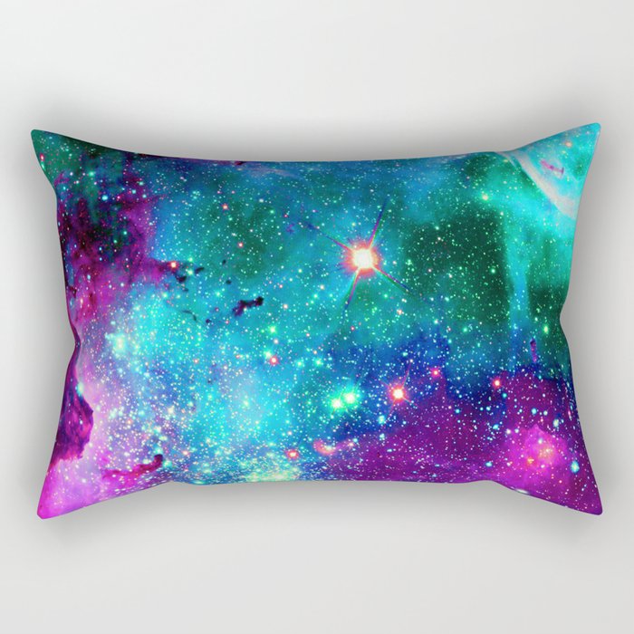 purple pink blue nebula Rectangular Pillow