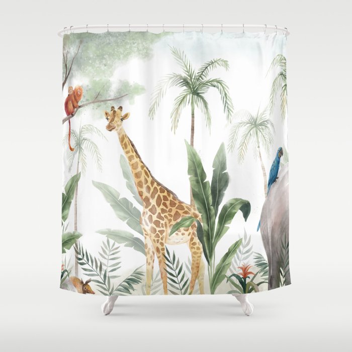 Clarice's Jungle Shower Curtain