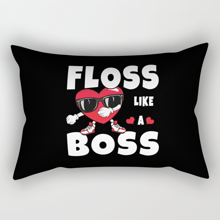 Floss Boss Dabbing Dab Hearts Day Valentines Day Rectangular Pillow