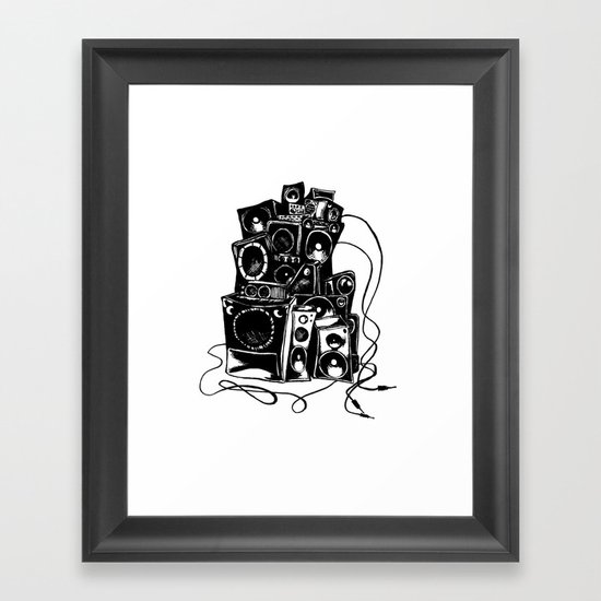 boombox Framed Art Print