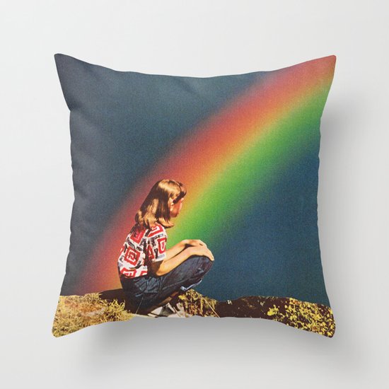 NIGHT RAINBOW Throw Pillow
