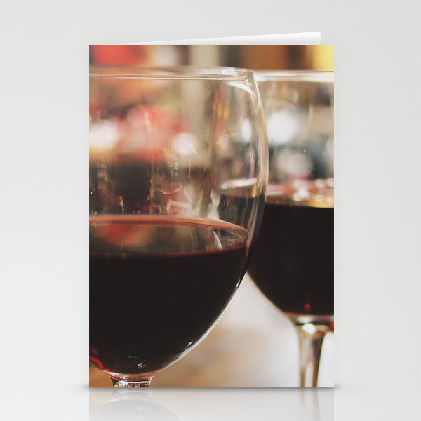 Spain Photography - Two Glasses Of Wine Stationery Cards