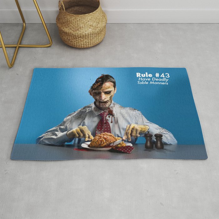 Zombie Etiquette : Table Manners Rug