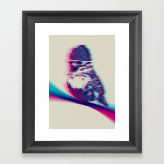 Bird Hair Day Framed Art Print