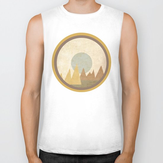 Moon & Mountains Biker Tank