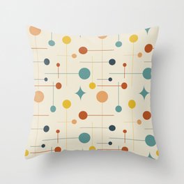 Mid Century Modern Abstract Seamless Pattern 9 Throw Pillow