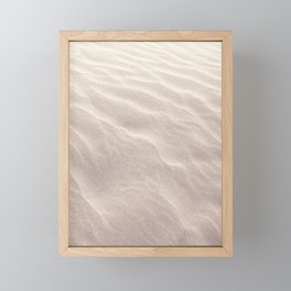 Soft sunset sand pattern art print - mindfulness on the beach - nature and travel photography Framed Mini Art Print