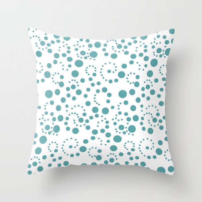 South Seas Spiral Dots Pattern Throw Pillow