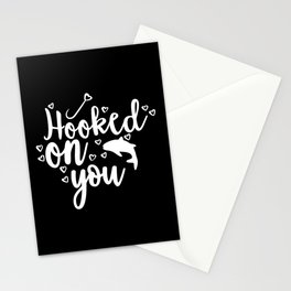 Hooked On You Couples Fishing Hobby Stationery Card