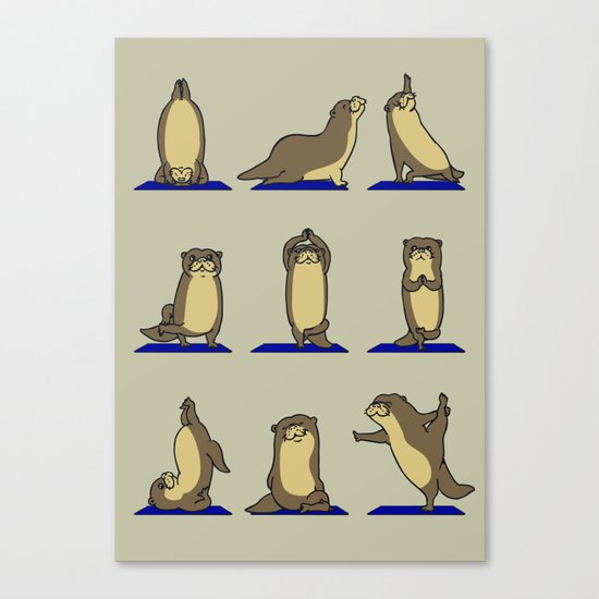 Otter Yoga Canvas Print