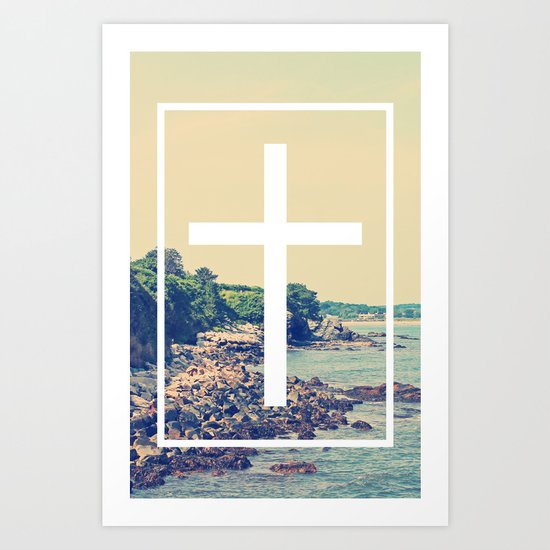 Shore Cross Art Print