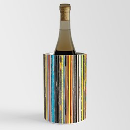 Vintage Used Vinyl Rock Record Collection Abstract Stripes Wine Chiller