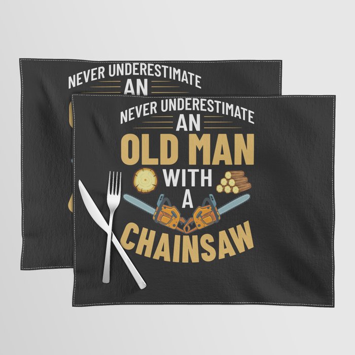 Chainsaw Logger Chain Saw Lumberjack Placemat