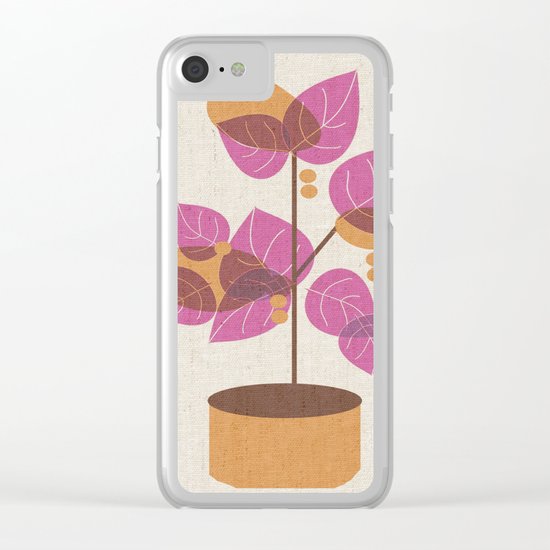 Purple Tree Clear iPhone Case