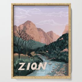 Zion National Park, Utah, USA Illustrated National Parks Serving Tray