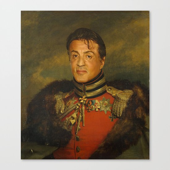 Sylvester Stallone - replaceface Canvas Print