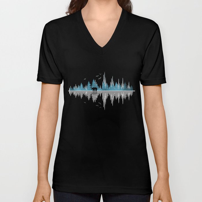 The Sounds Of Nature - Music Sound Wave V Neck T Shirt