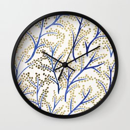 Branches – Navy & Gold Wall Clock