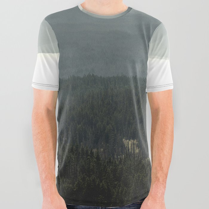Oregon Mountain Forest All Over Graphic Tee