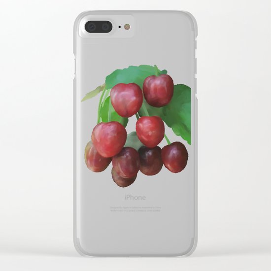 Sour Cherry, watercollor Clear iPhone Case