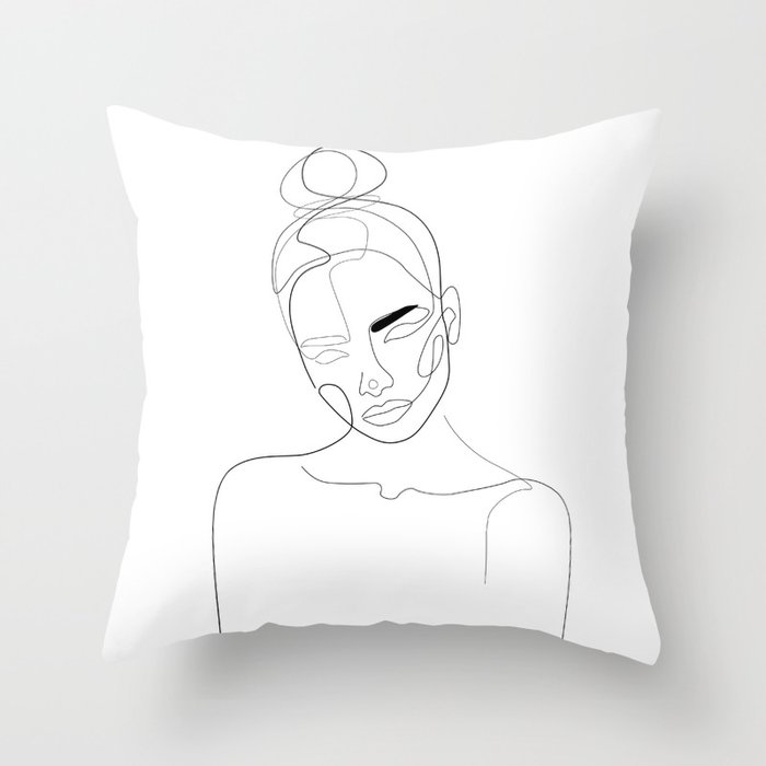 Lined Look Throw Pillow