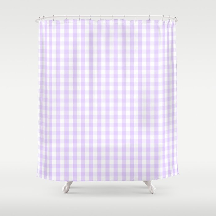 lilac ruffle shower curtain