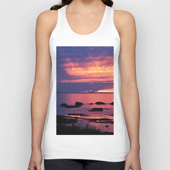 Sunset on the Mighty St-Lawrence Unisex Tank Top