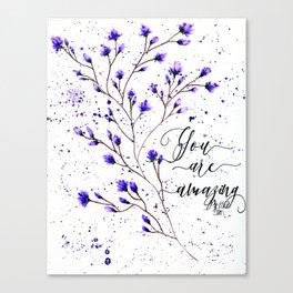 purple flowers Canvas Print