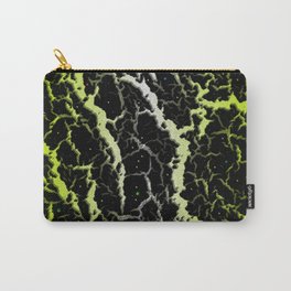 Cracked Space Lava - Lime Yellow/White Carry-All Pouch