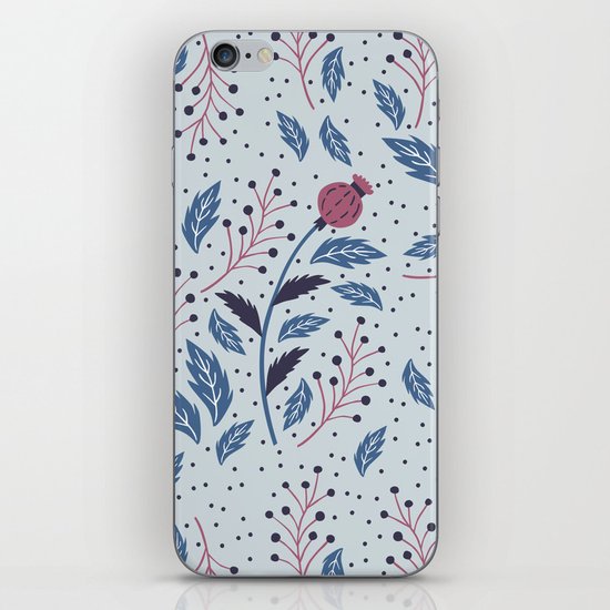 Purple Thistle Buds iPhone & iPod Skin