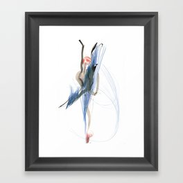 Expressive Dance Drawing Framed Art Print