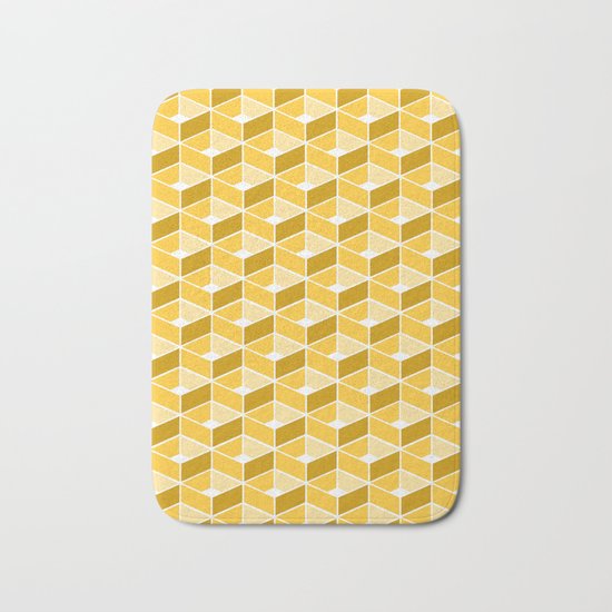 Simple Pattern Yellow Bath Mat