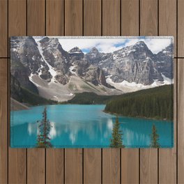 Canada Photography - Banff National Park Under The Blue Sky Outdoor Rug
