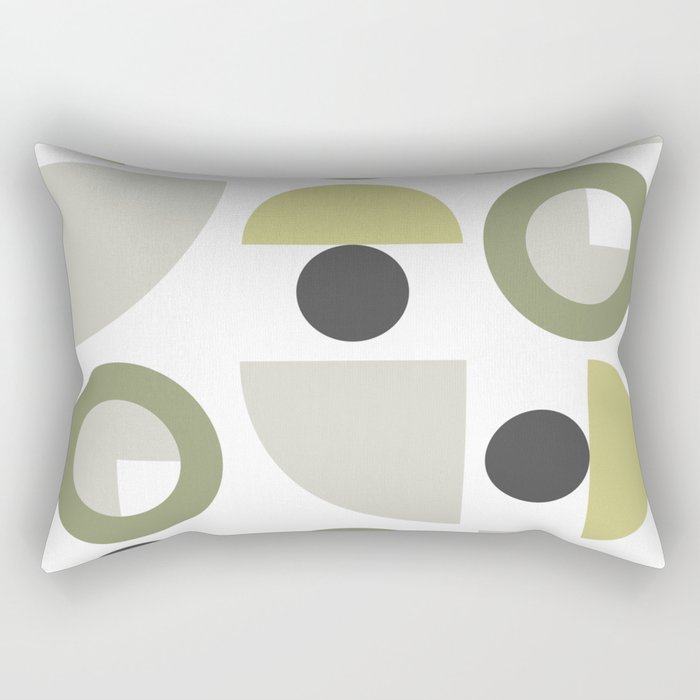 Classic geometric arch circle composition 12 Rectangular Pillow