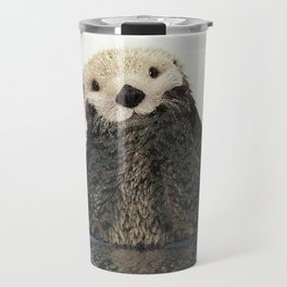 Painted Otter Reflections Travel Mug