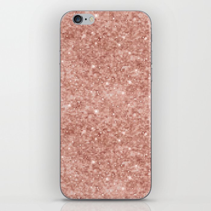 Luxury Rose Gold Sparkly Sequin Pattern iPhone Skin