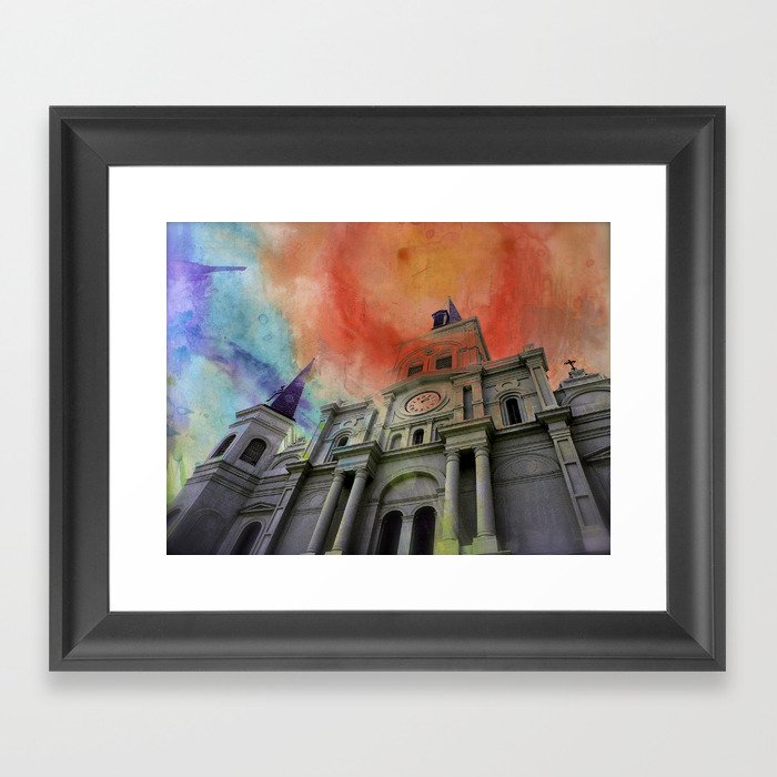 Water Color Cathedral Framed Art Print